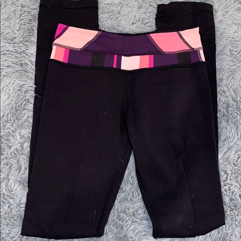 Lululemon Leggings with Colorblock waistband